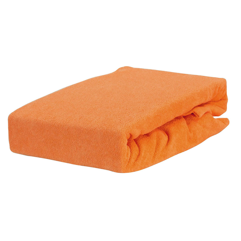 Prześcieradło frotte z gumką rdzawe 60x120