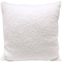 Poszewka Boucle Bukle Baranek śmietankowa biel 40x40