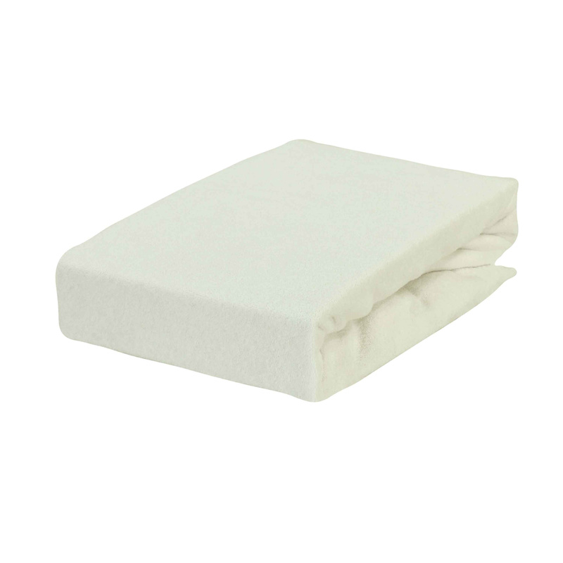 Prześcieradło frotte z gumką ecru 180x200