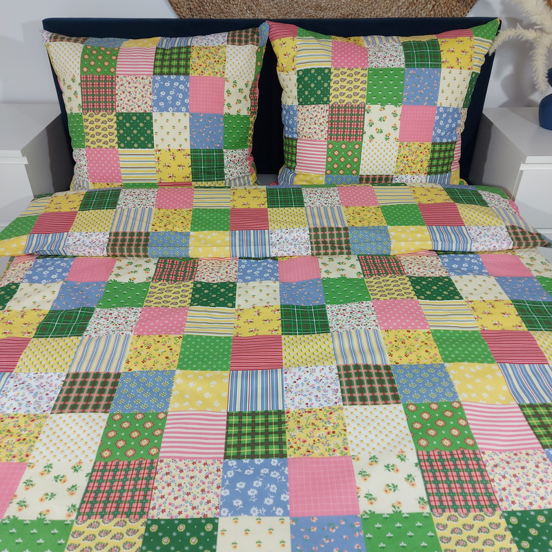 Pościel bawełniana Kolorowy patchwork 150x200