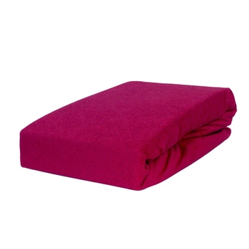 Prześcieradło frotte z gumką malinowe bordo 60x120