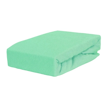 Prześcieradło frotte z gumką jasno zielone 160x200