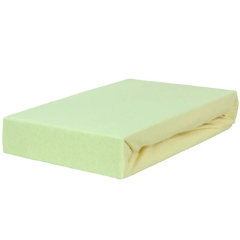 Prześcieradło jersey z gumką kremowe 60x120