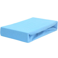 Prześcieradło jersey z gumką błękitne 140x200