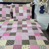 Pościel z kory Patchwork różowy 200x220