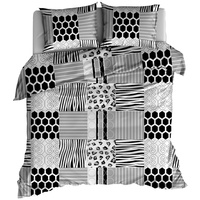 Pościel bawełniana Szara panterka i zebra 220x200