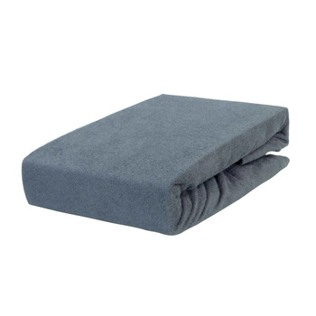 Prześcieradło frotte z gumką szare 90x200