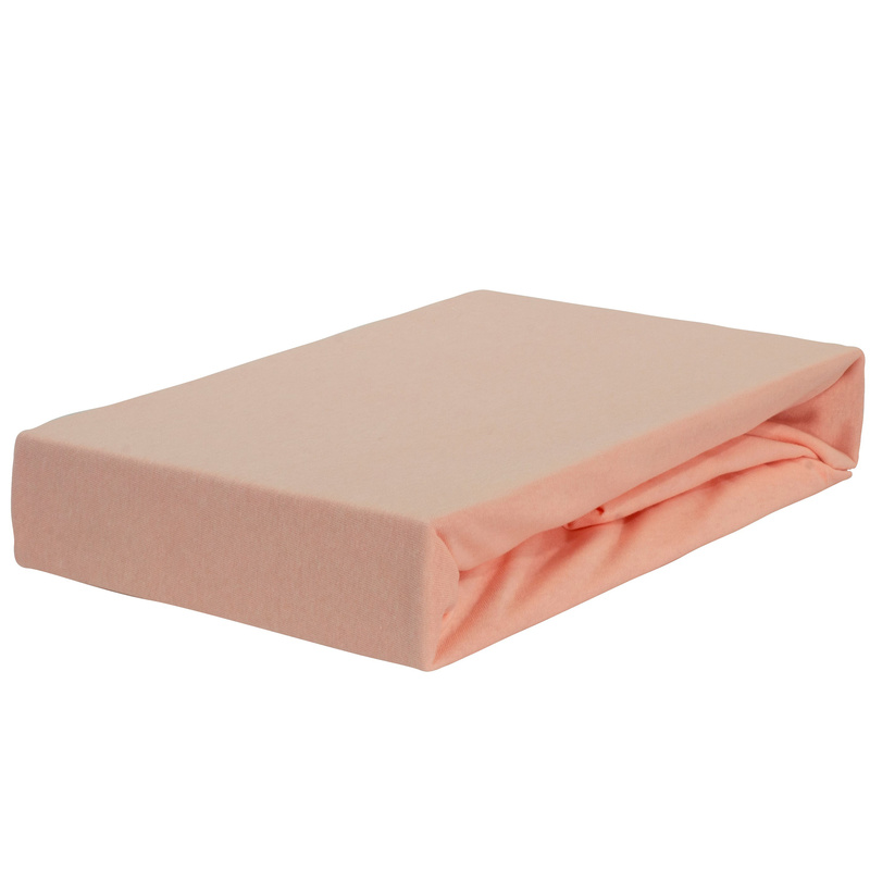 Prześcieradło jersey z gumką morelowe 70x140