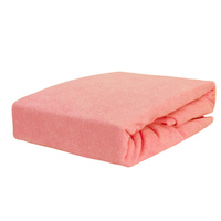 Prześcieradło frotte z gumką morelowe 80x160