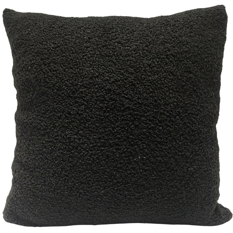 Poszewka Boucle Bukle Baranek czarna 45x45
